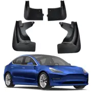 Mud flaps Mudguards Fenders Splash Guards Black Fits for Tesla Model 3 2012-2024