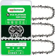 UPFOREST Chainsaw chain 16 Inch Chainsaw Chain 3-Pack S55, 3/8" LP Pitch - .050" Gauge - 55 Drive Links Low-kickback fits Craftsman,Stihl MS 170, MS 180, and MS 180 C (91YNS55X3)