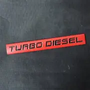 1PC Red Matte TURBO DIESEL Metal Sticker Badge Emblem Decal 3D Luxury Car Racing (for: Porsche)