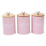 Operitacx Metal Canisters Sets for the Kitchen, 3 Pack Storage Container Food...