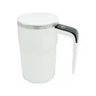Stirring Coffee Cup Leakproof Mixing Coffee Cup Stainless Steel Texture