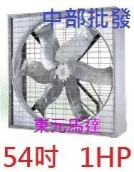 在飛比找Yahoo!奇摩拍賣優惠-『中部批發』東元馬達 54吋 1HP 工業排風機 通風機 方