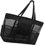 [COLLBATH] Beach Travel Essential Mesh-structured Tote Bag for Storing Boys and Girls' Shells Toys Beach Items Handles