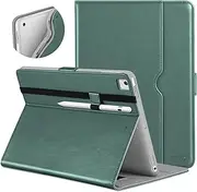 DTTO for iPad 9.7 Inch 5th/6th Generation 2018/2017 Case with Apple Pencil Holder, Premium Leather Folio Stand Cover Case for Apple iPad 9.7 inch, Also Fit iPad Pro 9.7/Air 2/Air - Midnight Green