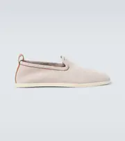 [Loro Piana] Loro Piana Venice Walk suede loafers AU 7 beige