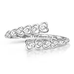 'Hugs For My Daughter' White Topaz Wrapping Ring