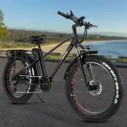 2025 KRISTALL KS26 48V750W 22Ah FAT TYRE EBIKE Hydraulic Brake Electric Bike AU