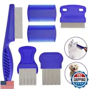 Flea Comb for Cats Dogs, 6 Pack Pet Lice Comb Set Pet Grooming Pets for Small