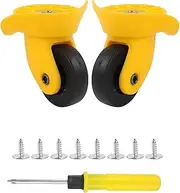 RDEXP W295Black And Yellow Wheel Replacement Wheels for Suitcases And Luggage Set of 2