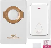 Wireless Mp3 Doorbell Set, Self-Powered Remote Button + Receiver Us Plug 100-240V Waterproof Door Bell, Suitable for Paging/Patient Care/Emergency/Home Doorbells