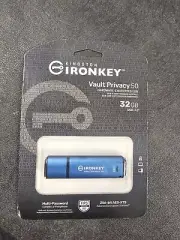 32GB Kingston IronKey Vault Privacy 50 USB3.2 Type-A Flash Drive FIPS 197 256BIT