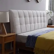 King Size Headboard Bed Backboard - Fleece Upholstered BedHead Cushion Large Backrest Full Size Anti-Collision Cushions, C, No Headboard 47.2"/120cm