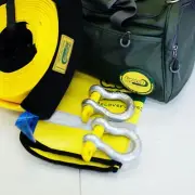 Recovery Combo: Snatch Strap 11000kg +2 Silver shackle 4700kg+ Damper +Carry bag