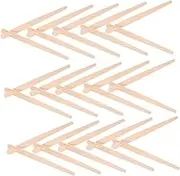 MOTHNUR 100 Sets Wooden Pastry Tongs European Style Training Chopstick Clips Food Clamps for Serving Snacks and Desserts for Learning and Family Gatherings