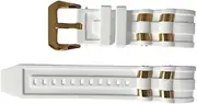 KTKBXUDMUL for Invicta Pro Diver Watch Band with Metal Insert and Buckle Replacement Strap - Rubber Silicone for Invicta Watch Strap(White with Insert)