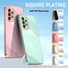 For Samsung A24 A34 A54 A13 A33 A53 A73 A22 Slim Plating Square Soft TPU Case