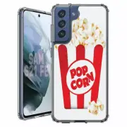 For Samsung Galaxy S20 S21 S23 S24 FE 5g TPU Case+Glass(Pop-corn)