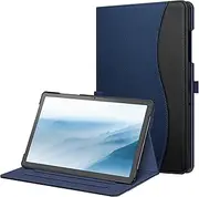 [FINTIE] Case for Samsung Galaxy Tab A9 Plus/A9+ 5G 11 Inch 2023 Model (SM-X210/X216/X218), Multi-Angle Viewing Smart Stand Back Cover with Pocket Auto Wake/Sleep, Blue