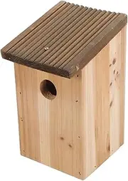 ERINGOGO Wooden Parakeet Nesting Box for Budgies and Cockatiels Outdoor Bird House Breeding Design for Home Decor Pet Art Adornment
