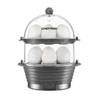 Chefman Electric Egg Cooker Boiler, Rapid Egg-Maker & Poacher Grey