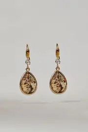 Paua Shell Drop Earrings - Multicolour