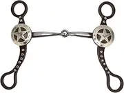 Horse Mouth Bit, Hand Carved Antique Bronze Rustproof Stainless Steel Horse Snaffle Bit, Full Cheek Horse Snaffle Bit Horse Equipment Supplies for Horse Racing