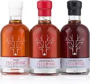 Escuminac Canadian Maple Syrup, 100% Pure and Organic, 3 Harvests, Light, Medium & Strong Taste, 3 x 200 ml