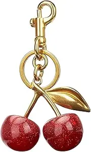 [Crizaor] Cherry Keychain Bag Purse Charms For Handbags Cherry Accessories Mothers Day Birthday Ideas