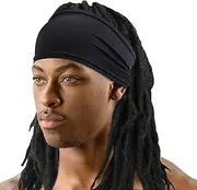 Titan Spandex Dreadlock Braids Band, Headband for Men 1pc Black Color