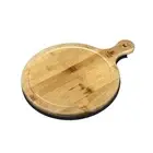 Wilmax Natural England 25x17.5cm Bamboo Paddle Cheese Board Round w/ Handle