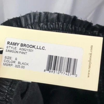 Ramy Brook Black Samson Faux Leather Pant