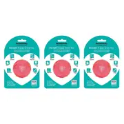 3x Rosewood Biosafe Puppy Treat Ball Pet Dog Chew Dental Interactive Fun Toy PNK