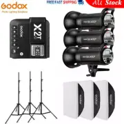 3X Godox SK400II Studio Flash +60*60cm Softbox + Light Stand + X2T Flash Trigger