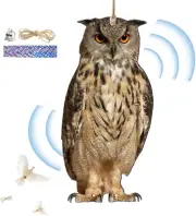 Owl Scarecrow Pendant,Pigeon,Owl Decoy to Scare Birds Away,Natural Bird Devices