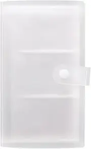Transparent Busin Card Holder Plastic Name Card Book ID Credit Card Organizer Protector Pages 120 Slots for Office Busin Transparent One Size