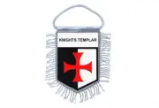 Mini banner flag pennant window mirror cars country banner knight templar r1