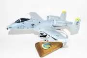 81st Fighter Squadron Panthers A-10 Warthog Model, Fairchild, 1/33 Mahogany