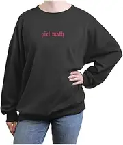 [Fifth Sun] Women's Girl Math Gothic Juniors' Oversized Fleece