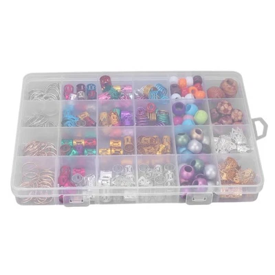 278pcs Hair Coil Dreadlocks Beads Alloy Wooden Hair Jewelry Rings Clips For 3CS
