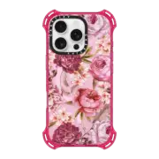 iPhone 16 Pro Bounce Case MagSafe Compatible Blush Pink Rose Watercolor Chic Illustration Floral Pattern