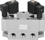 Pneumatic Solenoid Valve, 2 Position 5 Way Valve, Electric Controller, G1/2in Air, K25D2H15 6Hz Aluminum Alloy Solenoid, for Large Media (DC12V)