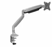 Mount-It! Single Monitor Arm Desk Mount | Fits 21-32 Inch Screens Silver