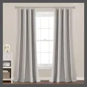 52"x84" Kids' Pixie Fox Geo Blackout Single Window Curtain Panel Light Gray