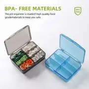 Medicine Pill Box 6 large Grids Pills Box for Vitamin/ capsule pill case