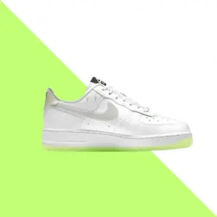 【NIKE 耐吉】休閒鞋 nike Air Force 1 07 LX 螢光綠 白綠 夜光 笑臉 女休閒鞋 女鞋 CT3228-100