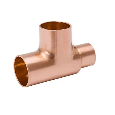 3" x 1-1/2" x 3" Inch CxCxC Sweat Reducing Copper Tee Plumbing Fitting