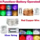 5M 10M 8 Modes LED Copper Wire Fairy String Lights Battery USB Operated Remote
