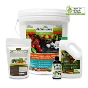Garden Fertiliser Combo: Neem Oil, Neem Cake, Fish Bone Meal, Fish Fertiliser