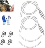 Brake Bleeder Hose One Way Check Valve, Brake System Bleeding Tools, Car Clutch Fluid Replacement Hose, Tube Bleeding Tool Kit, Hydraulic Brakes Fluid Bleeder for Repair and Maintenance (2pcs)