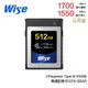 Wise CFexpress Type B 512GB 1700MB/s 512G 高速記憶卡 相機專家 公司貨